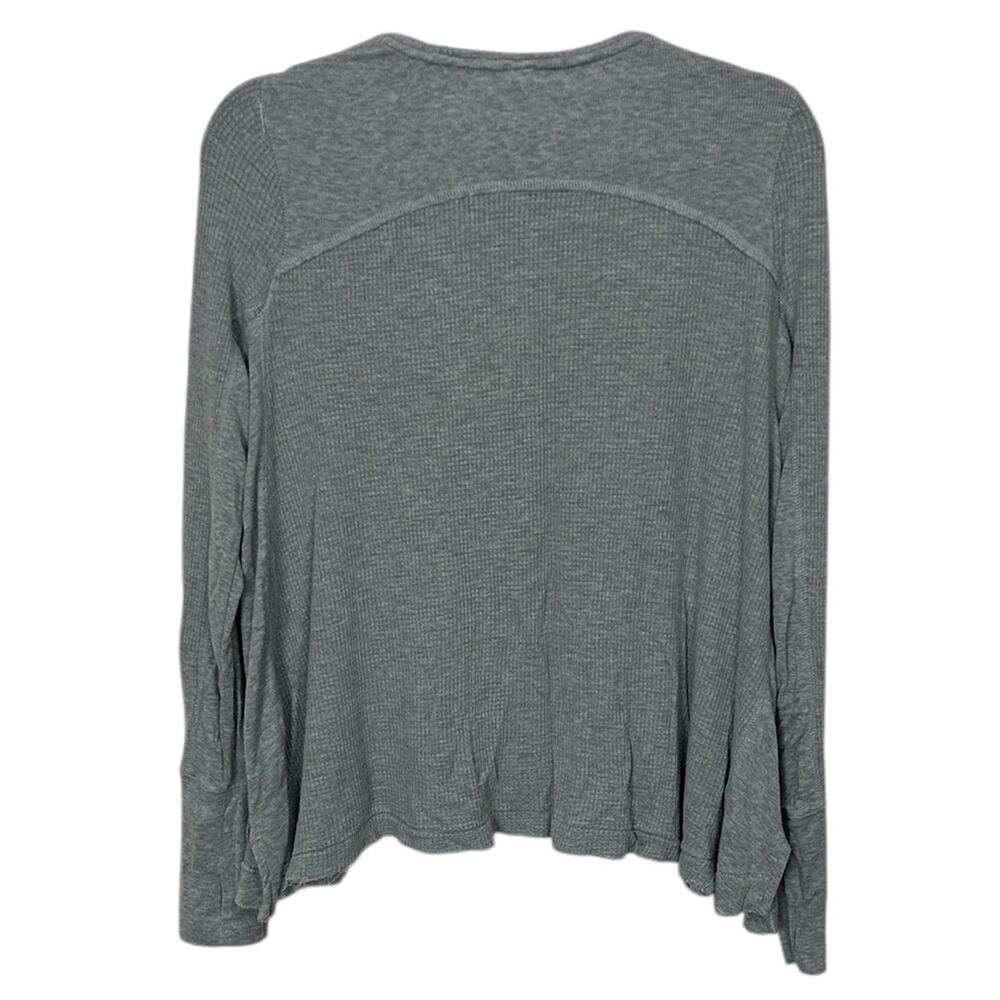 Free People Heather Gray Long Sleeve Top - Picture 3 of 4